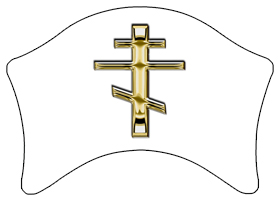 DABAN-519-GD-WT Gold Orthodox Cross White